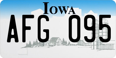 IA license plate AFG095