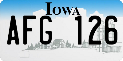 IA license plate AFG126