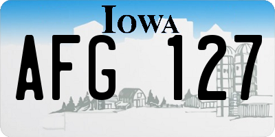IA license plate AFG127