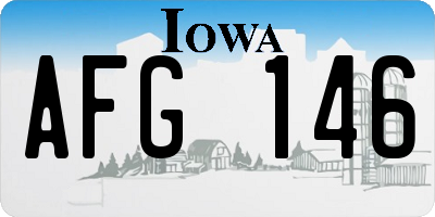 IA license plate AFG146