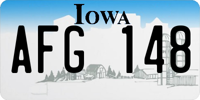 IA license plate AFG148
