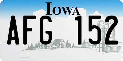 IA license plate AFG152