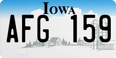 IA license plate AFG159