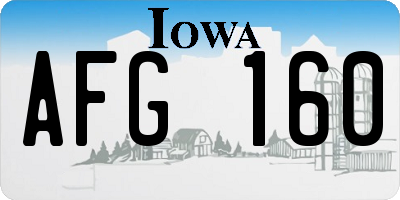 IA license plate AFG160