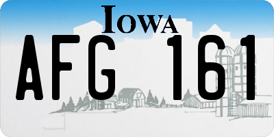 IA license plate AFG161
