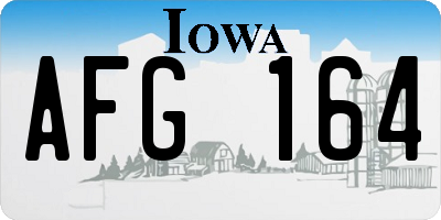 IA license plate AFG164