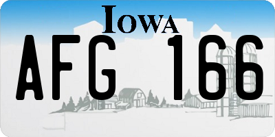 IA license plate AFG166