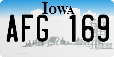 IA license plate AFG169