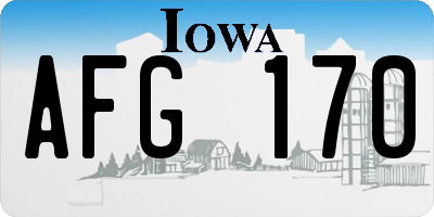 IA license plate AFG170