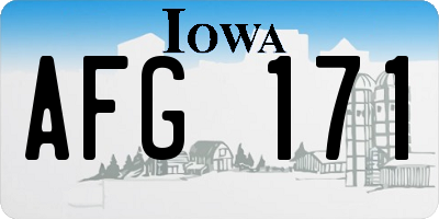 IA license plate AFG171