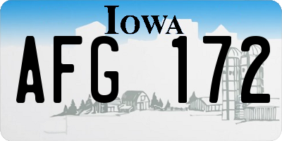 IA license plate AFG172