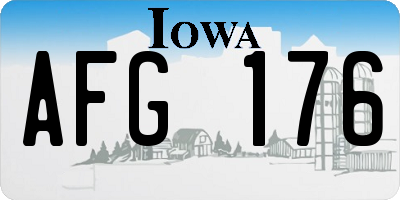 IA license plate AFG176