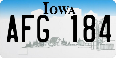 IA license plate AFG184