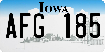 IA license plate AFG185