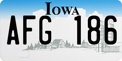 IA license plate AFG186