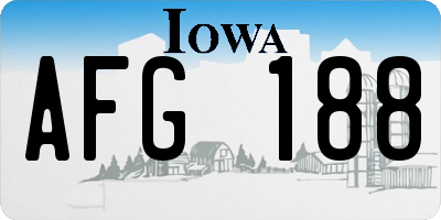 IA license plate AFG188