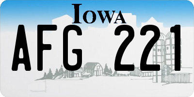 IA license plate AFG221