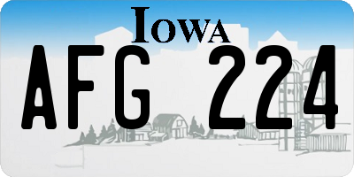 IA license plate AFG224