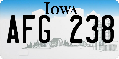 IA license plate AFG238