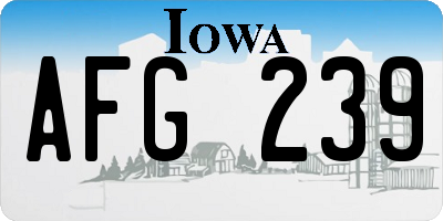 IA license plate AFG239