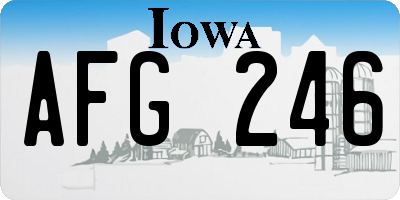 IA license plate AFG246