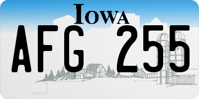 IA license plate AFG255