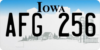 IA license plate AFG256