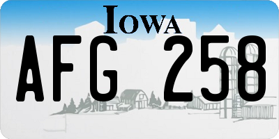 IA license plate AFG258