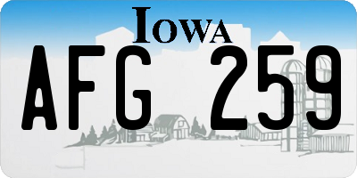 IA license plate AFG259