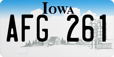 IA license plate AFG261