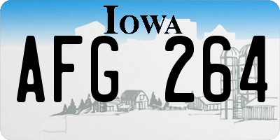 IA license plate AFG264