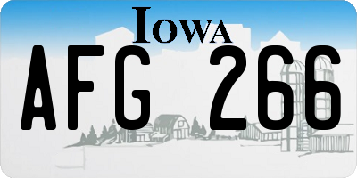 IA license plate AFG266