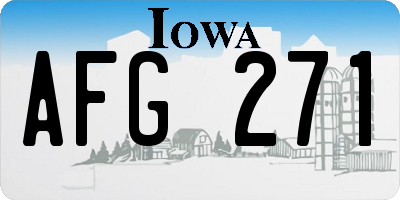IA license plate AFG271
