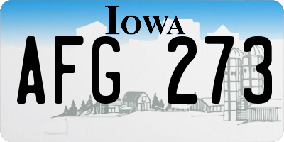 IA license plate AFG273