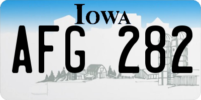 IA license plate AFG282
