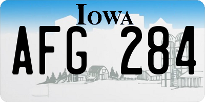 IA license plate AFG284