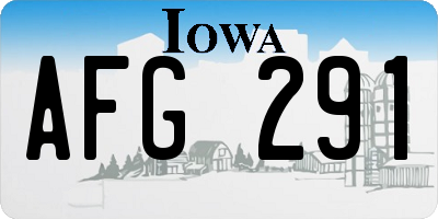 IA license plate AFG291