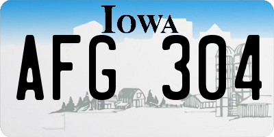 IA license plate AFG304