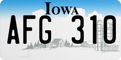 IA license plate AFG310