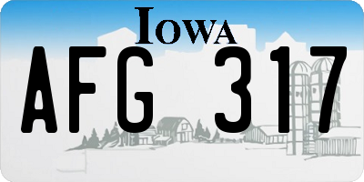 IA license plate AFG317