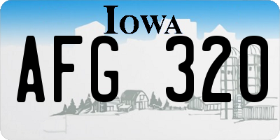 IA license plate AFG320