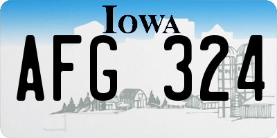 IA license plate AFG324