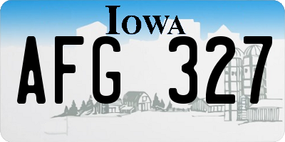 IA license plate AFG327