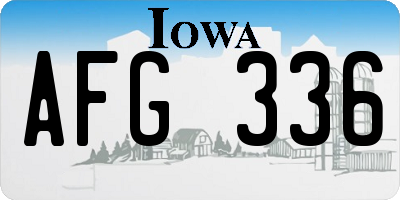 IA license plate AFG336