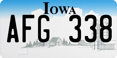 IA license plate AFG338