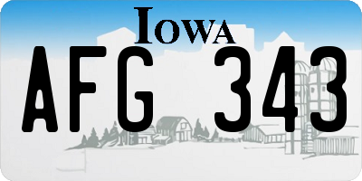 IA license plate AFG343
