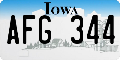 IA license plate AFG344