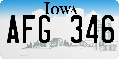 IA license plate AFG346