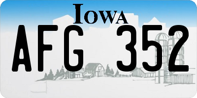 IA license plate AFG352
