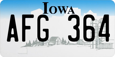 IA license plate AFG364